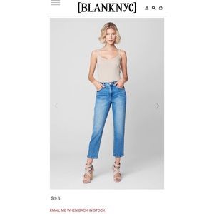 Blank NYC “The Madison crop” denim jeans
